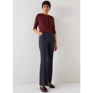 LK Bennett Susie Cotton Blend Flared Trousers